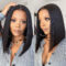 HD Lace Closure Wig Short Bob Straight Hair Wigs 180% Density