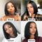 HD Lace Closure Wig Short Bob Straight Hair Wigs 180% Density