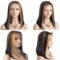 Highlight Short Bob Straight Hair Wigs Mixed Color 13×4 Lace Front Human Hair Wigs