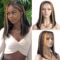 Highlight Short Bob Straight Hair Wigs Mixed Color 13×4 Lace Front Human Hair Wigs