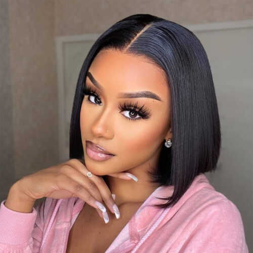 Glueless 5×5 HD Lace Closure Wigs Short Bob Human Hair Wigs