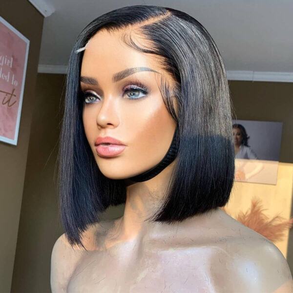 Glueless 5×5 HD Lace Closure Wigs Short Bob Human Hair Wigs