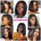 HD Lace Closure Wig Short Bob Straight Hair Wigs 180% Density