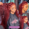 99j Burgundy Deep Water Wave 13x6 Lace Front Wigs Human Hair