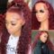 99j Burgundy Deep Water Wave 13x6 Lace Front Wigs Human Hair