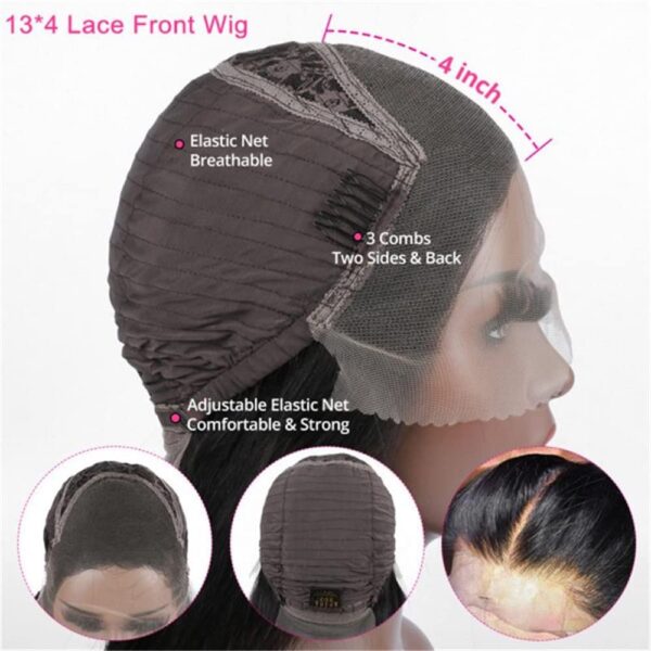 Glueless Light Brown Body Wave 4x4 13x4 13x6 HD Lace Front Wigs Human Hair 180% Density