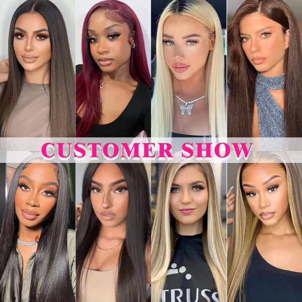 Straight Clip in Hair Extensions Real Human Hair Extensions for Women Full Head