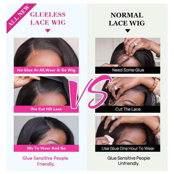 Wear and Go Glueless Wigs Human Hair Short Bob Wig Deep Water Wave 4x4 Lace Closure Hair Wigs