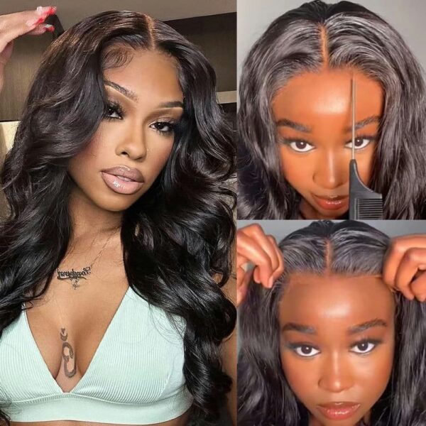 Wear and Go Glueless Wigs Pre Plucked Pre Cut 180% Density Body Wave HD Lace Closure Human Wigs for Women